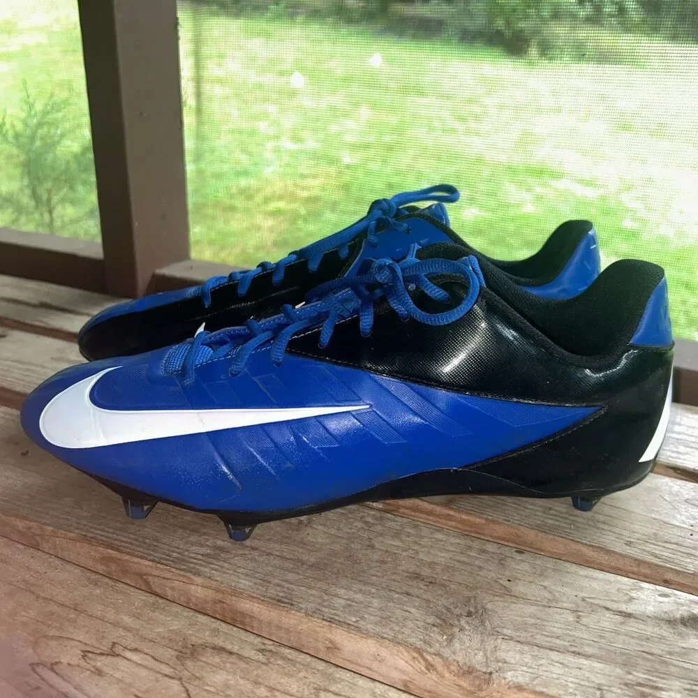 Nike Vapor Strike Blue and Black Football Cleats - Size 14